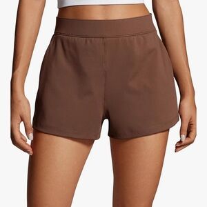 CRZ YOGA Women's Athletic Shorts Brown